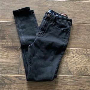 Black Hollister jeans. 24 waist, 28 length.